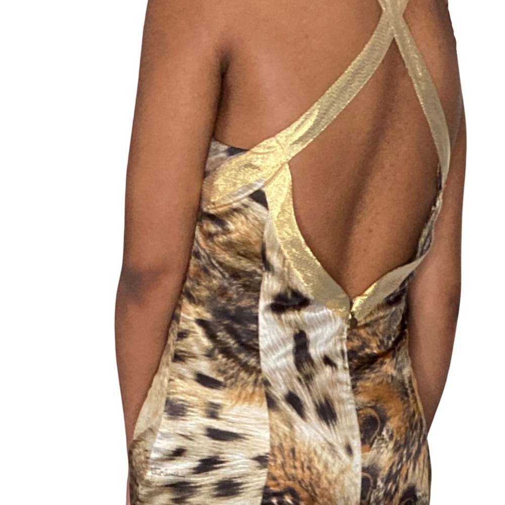Just Cavalli Animal Print satin midi dress - Picture 8 of 8